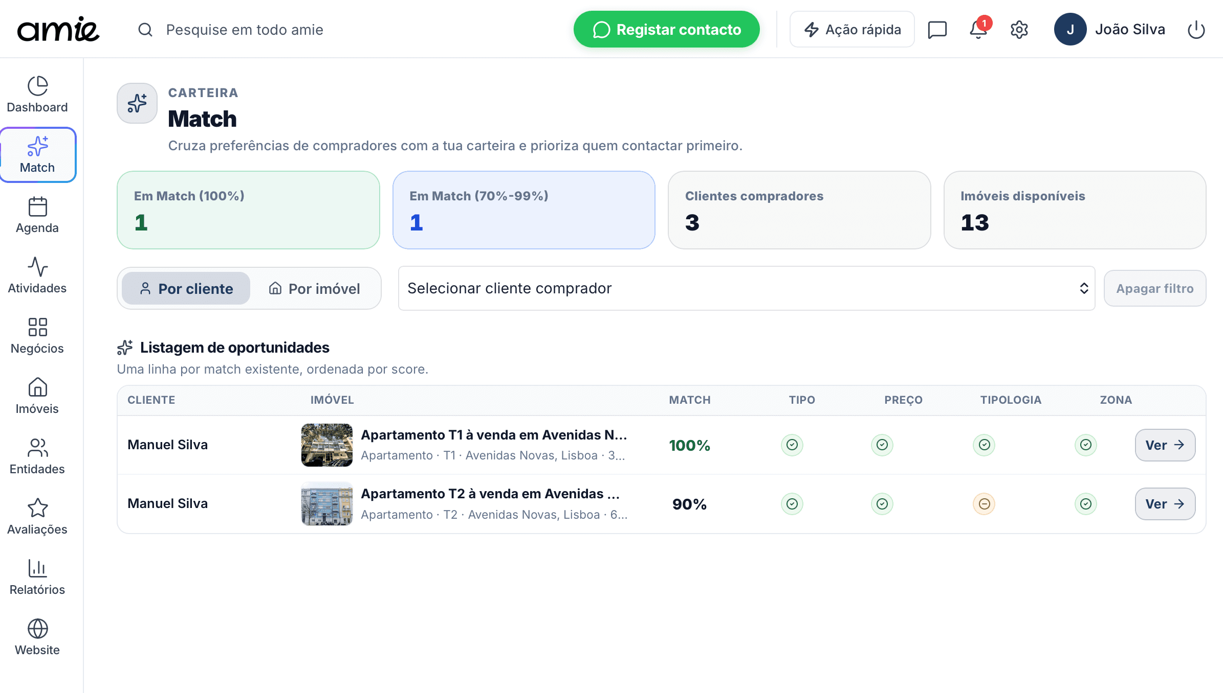 Screenshot: imóveis